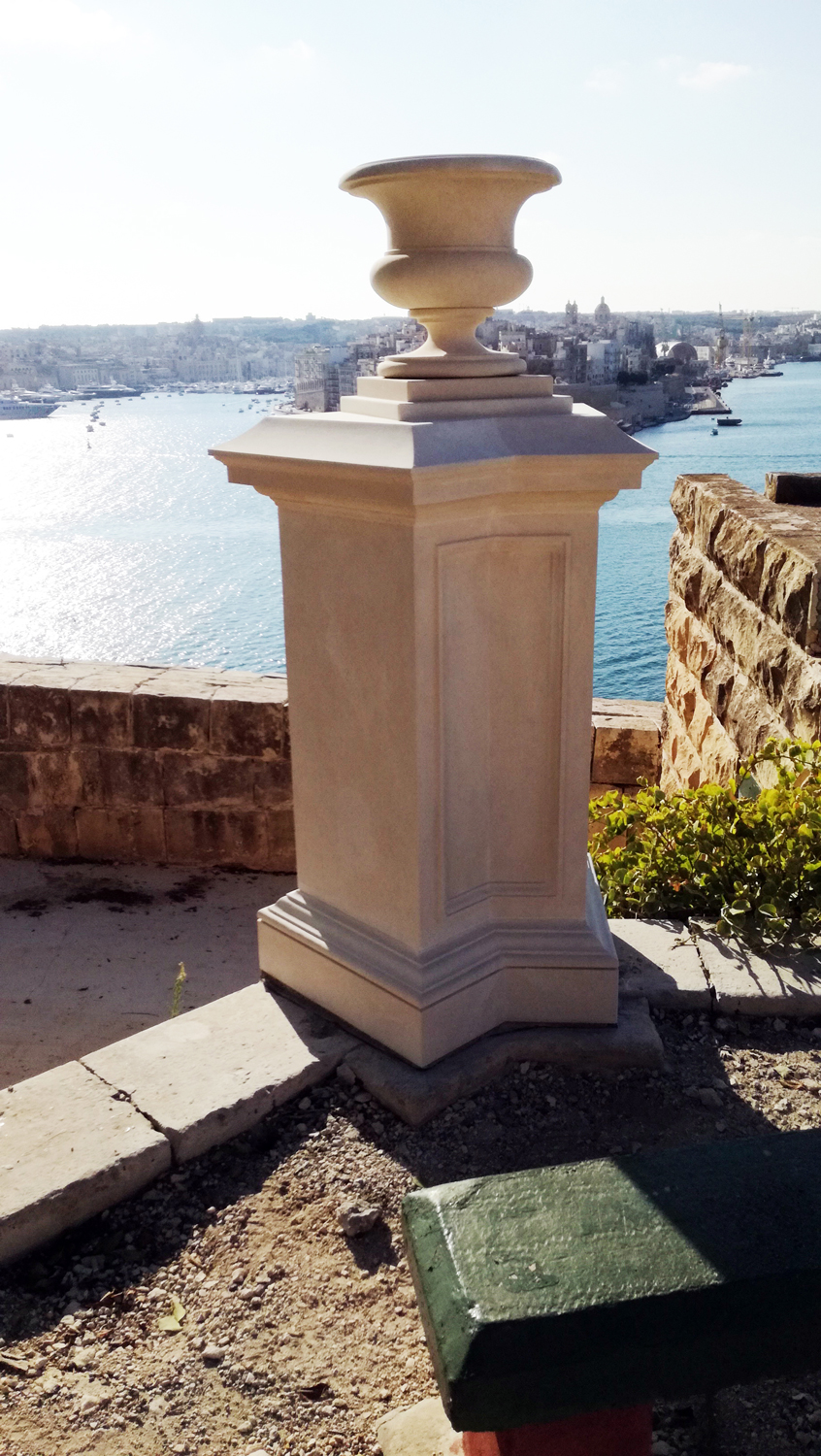 IMG 20170929 090312 - Small stone columns and vases in Herbert Ganado Garden, Malta